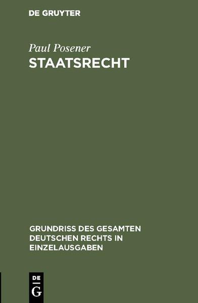 Produktbild: Staatsrecht