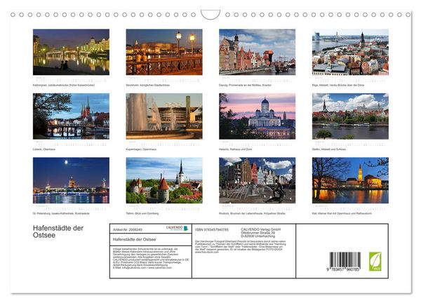 Produktbild: Hafenst&auml;dte der Ostsee (Wandkalender 2026 DIN A3 quer), CALVENDO Monatskalender