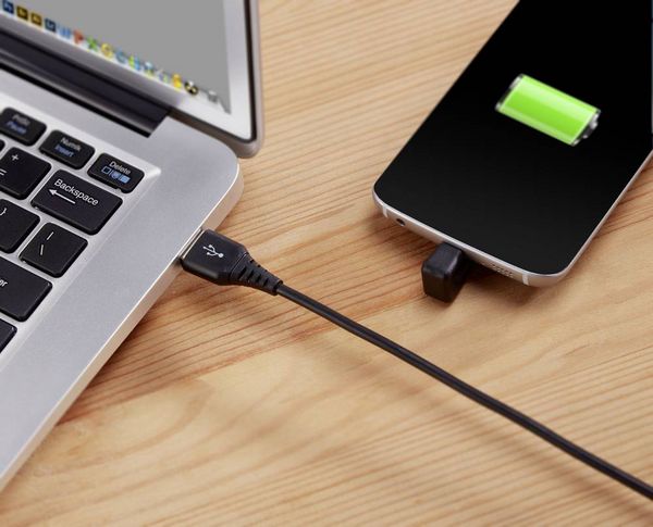 Produktbild: Renkforce USB-Kabel USB 2.0 USB-A Stecker, USB-Micro-B Stecker 1.00m Schwarz RF-4598342