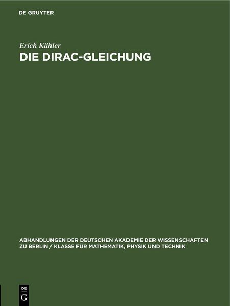 Produktbild: Die Dirac-Gleichung