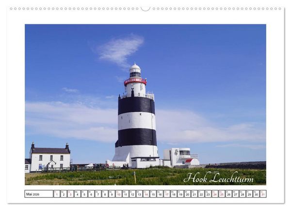 Produktbild: Irische Leuchtt&uuml;rme - Leuchtfeuer entlang Irlands wilder K&uuml;ste (hochwertiger Premium Wandkalender 2026 DIN A2 quer), Kunstdruck in Hochglanz