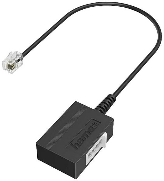 Produktbild: Hama Telefon (analog) Anschlusskabel [1x RJ11-Stecker 6p4c - 1x TAE-F-Buchse] 0.2 m Schwarz