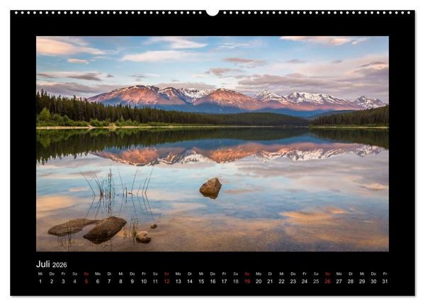Produktbild: KANADA - Rocky Mountains (Wandkalender 2026 DIN A2 quer), CALVENDO Monatskalender
