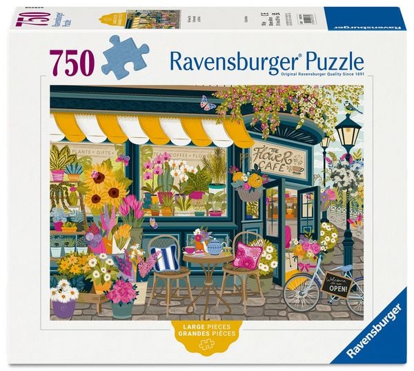 Erwachsenenpuzzle 750 Large Pieces - Im Blumencafé