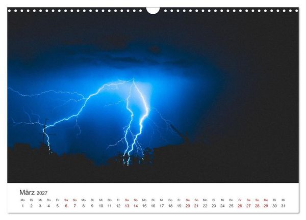 Produktbild: Gewitter - atemberaubende Naturschauspiele (Wandkalender 2027 DIN A3 quer), CALVENDO Monatskalender
