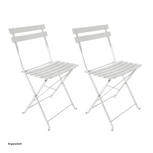 Produktbild: HTI-Living Gartenstuhl 2er-Set Basil Metall Creme Gartenstuhl 2er-Set Basil Metall Creme