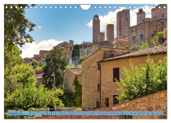 Produktbild: Impressionen aus San Gimignano (Wandkalender 2026 DIN A4 quer), CALVENDO Monatskalender