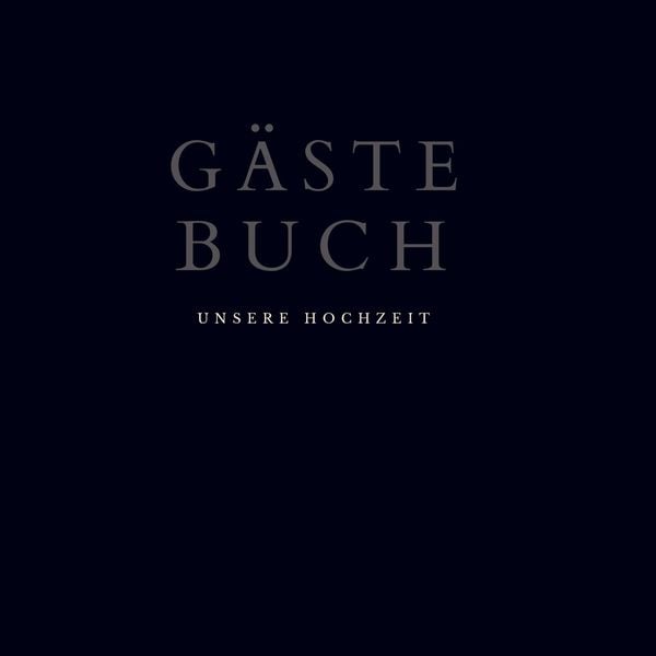 Gästebuch 'Unsere Hochzeit'- Hochzeitsgästebuch BLACK Premium Hardcover 78 Seiten, Gebundene Ausgabe von Julia S. Klein, Bookmundo Direct,