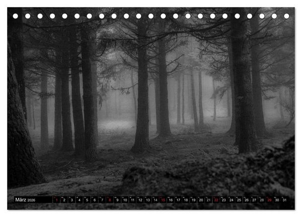 Produktbild: Stille Momente in Schwarz-Weiss (Tischkalender 2026 DIN A5 quer), CALVENDO Monatskalender