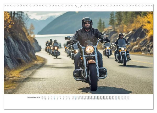 Produktbild: Biker in unendlicher Weite (Wandkalender 2026 DIN A3 quer), CALVENDO Monatskalender