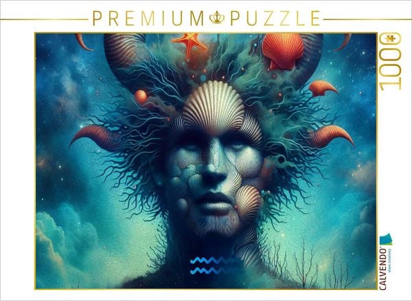 CALVENDO Puzzle Sternzeichen Wassermann der Wellen | 1000 Teile Lege-Größe 64x48cm Foto-Puzzle für glückliche Stunden