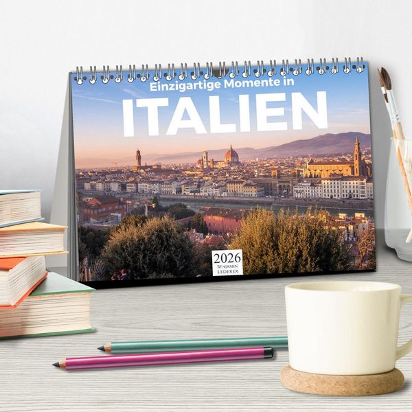 Produktbild: Einzigartige Momente in Italien. (Tischkalender 2026 DIN A5 quer), CALVENDO Monatskalender