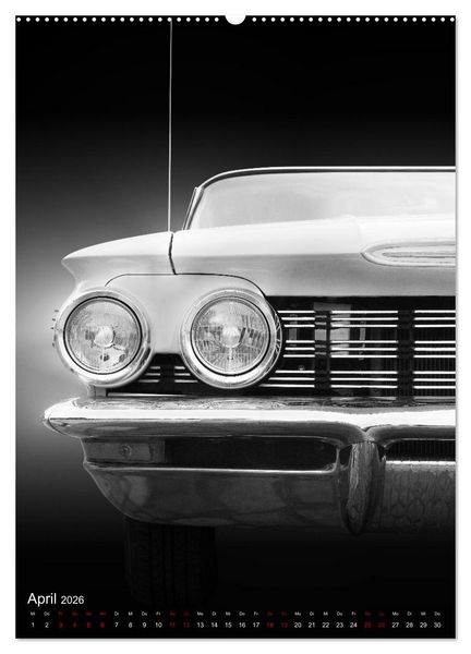 Produktbild: Amerikanische Autos aus den Jahren 1957 bis 1976 Frontansichten (hochwertiger Premium Wandkalender 2026 DIN A2 hoch), Kunstdruck in Hochglanz