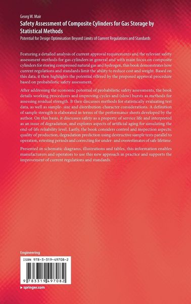 Produktbild: Safety Assessment of Composite Cylinders for Gas Storage by Statistical Methods