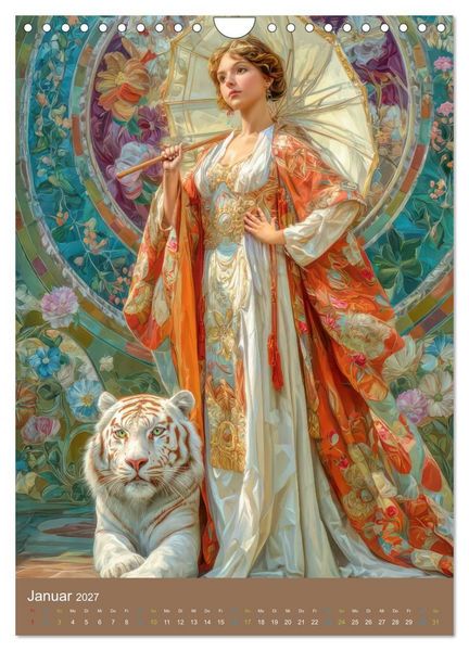 Produktbild: Frauen in Kost&uuml;men - Sinnliche Sch&ouml;nheit des Art Nouveau (Wandkalender 2027 DIN A4 hoch), CALVENDO Monatskalender