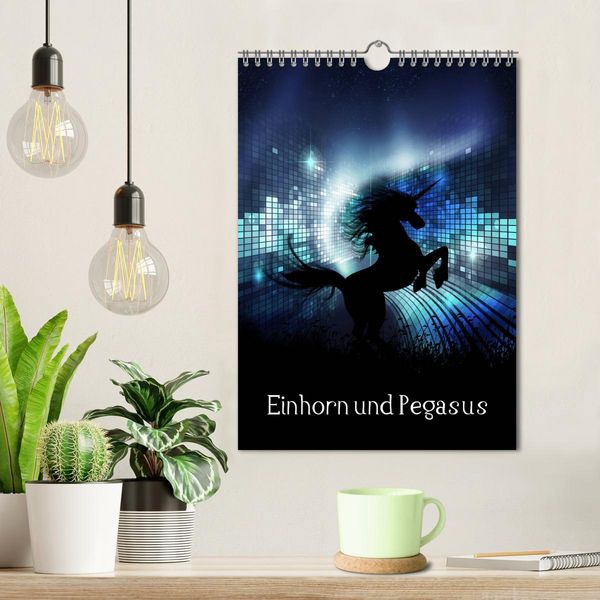 Produktbild: Einhorn und Pegasus (Wandkalender 2026 DIN A4 hoch), CALVENDO Monatskalender