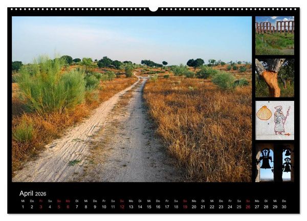 Produktbild: Via de la Plata - auf dem Jakobsweg von Sevilla nach Santiago (hochwertiger Premium Wandkalender 2026 DIN A2 quer), Kunstdruck in Hochglanz