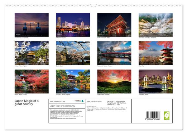 Produktbild: Japan Magic of a great country (High Quality Premium Wall Calendar 2026 DIN A2 landscape),CALVENDO 12 Month Wall Calendar
