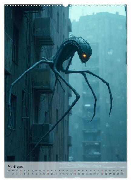 Produktbild: Kreaturen der Dunkelheit - Urbane Horror Mythen (hochwertiger Premium Wandkalender 2027 DIN A2 hoch), Kunstdruck in Hochglanz