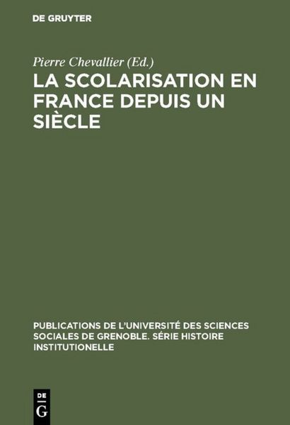 Produktbild: La Scolarisation en France depuis un si&egrave;cle