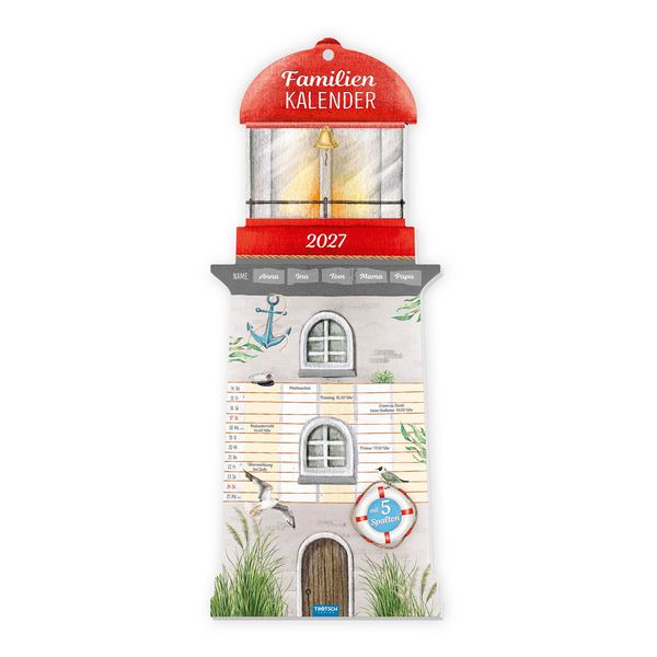 Produktbild: TR&Ouml;TSCH - Formkalender Familienkalender Leuchtturm 2027