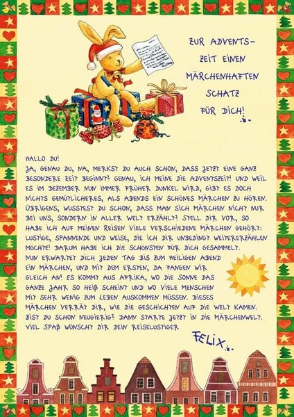 Produktbild: Briefbuch: 24 Adventsbriefe von Felix
