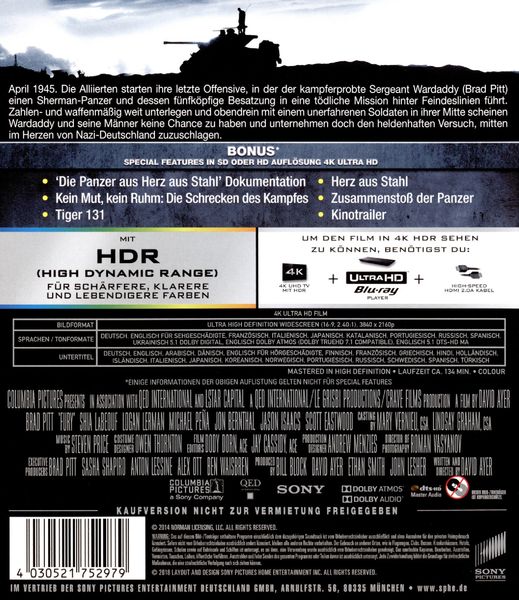 Produktbild: Herz aus Stahl (4K Ultra HD)