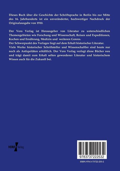 Produktbild: Geschichte der Schriftsprache in Berlin