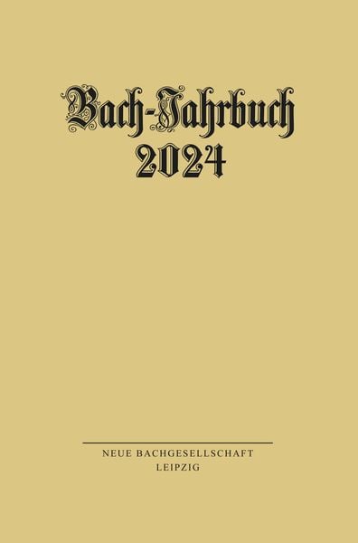 Produktbild: Bach-Jahrbuch 2024