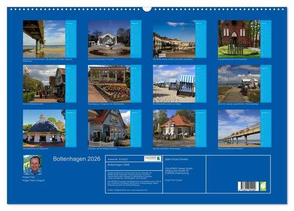 Produktbild: Boltenhagen 2026 (Wandkalender 2026 DIN A2 quer), CALVENDO Monatskalender