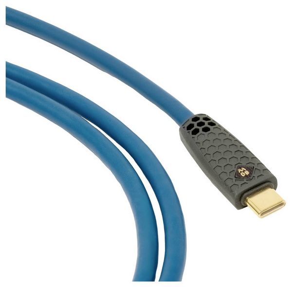 Produktbild: Oehlbach USB-Kabel USB-A Stecker, USB-C&reg; Stecker 0.5m Petrol Geflechtschirm D1C9560