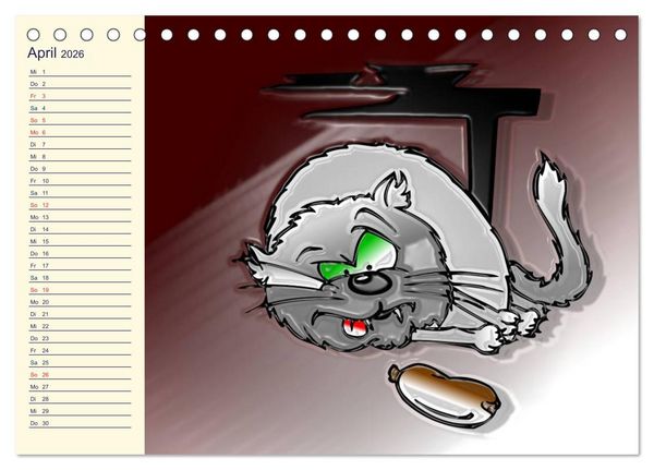 Produktbild: Alles f&uuml;r die Katz! Lustiger Katzen-Planer (Tischkalender 2026 DIN A5 quer), CALVENDO Monatskalender