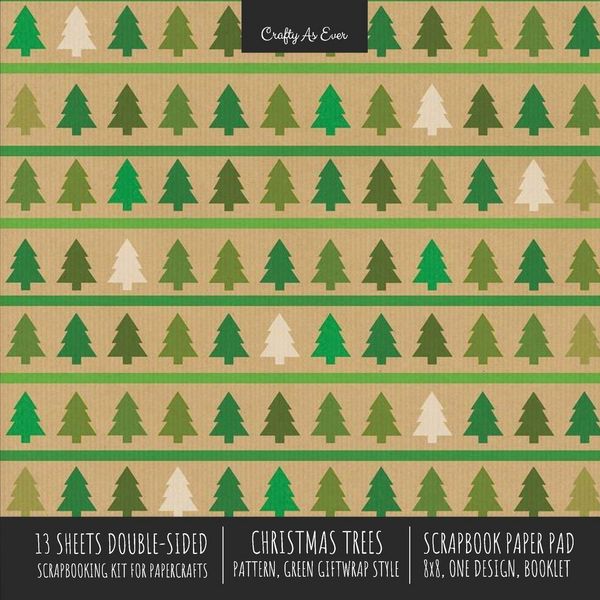 Produktbild: Christmas Trees Pattern Scrapbook Paper Pad 8x8 Decorative Scrapbooking Kit for Cardmaking Gifts, DIY Crafts, Printmaking, Papercrafts, Green Giftwrap Style