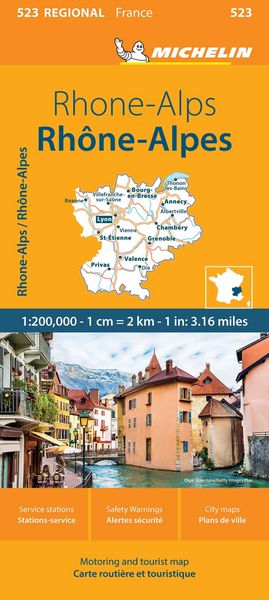 Produktbild: Rhone-Alps - Michelin Regional Map 523