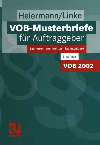 Produktbild: VOB-Musterbriefe f&uuml;r Auftraggeber