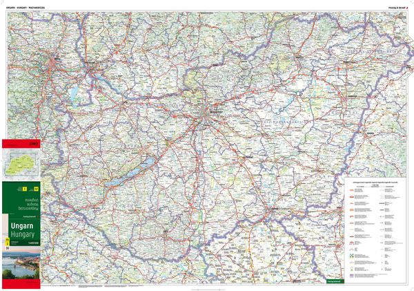 Ungarn, Straßenkarte 1:400.000, freytag & berndt