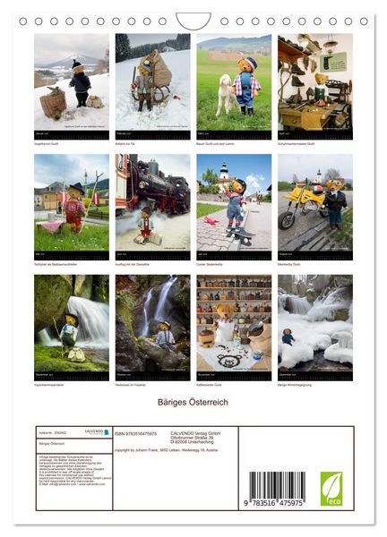 Produktbild: B&auml;riges &Ouml;sterreich (Wandkalender 2026 DIN A4 hoch), CALVENDO Monatskalender