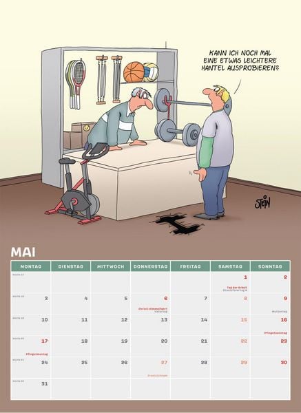 Produktbild: Uli Stein M&auml;nner Kalender 2027: Monatskalender f&uuml;r die Wand