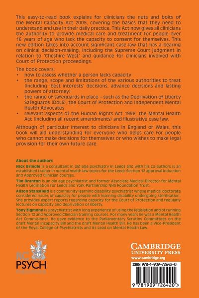 Produktbild: A Clinician's Brief Guide to the Mental Capacity Act