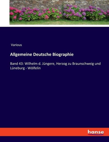 Produktbild: Allgemeine Deutsche Biographie