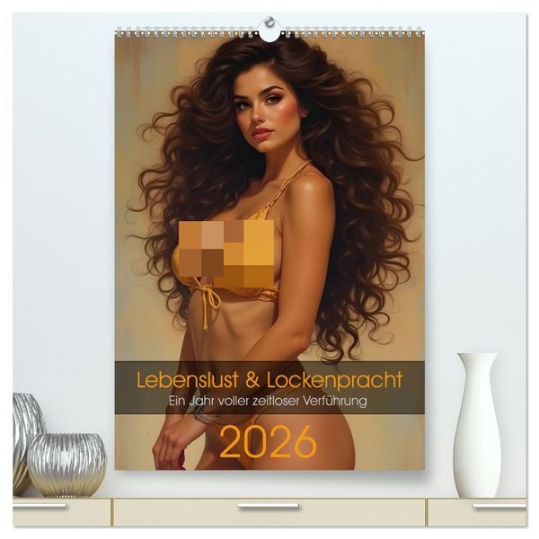 Lebenslust & Lockenpracht (hochwertiger Premium Wandkalender 2026 DIN A2 hoch), Kunstdruck in Hochglanz