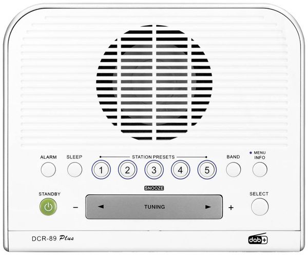 Produktbild: Sangean DCR-89+ Radiowecker DAB+, UKW AUX Wei&szlig;