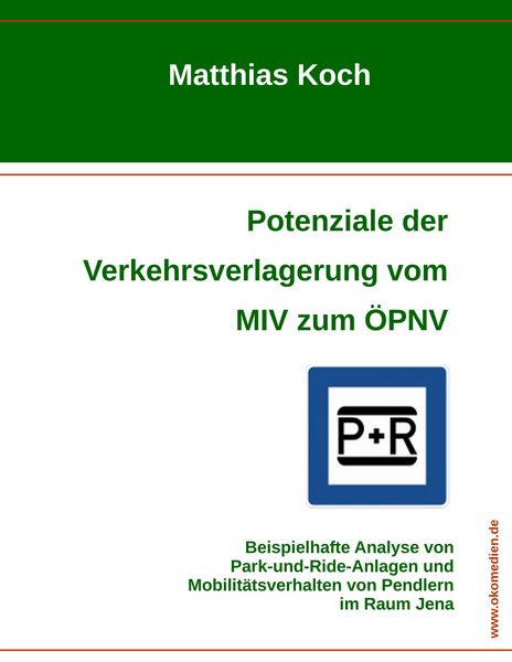 Produktbild: Potenziale der Verkehrsverlagerung vom MIV zum &Ouml;PNV