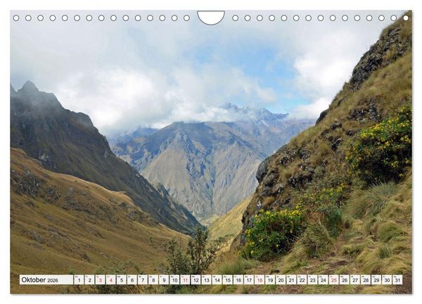 Produktbild: Inka Trail und Machu Picchu, Trekking zur ber&uuml;hmten Inkastadt (Wandkalender 2026 DIN A4 quer), CALVENDO Monatskalender