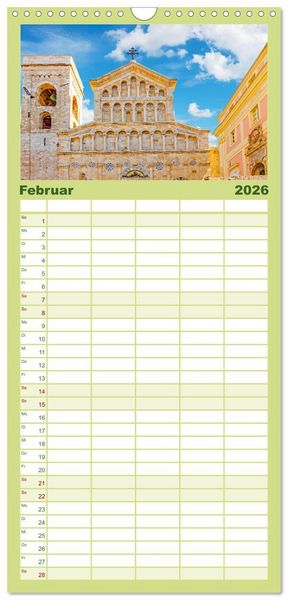 Produktbild: Familienplaner 2026 - Cagliari - Stadt mit besonderem Zauber mit 5 Spalten (Wandkalender, 21 x 45 cm) CALVENDO