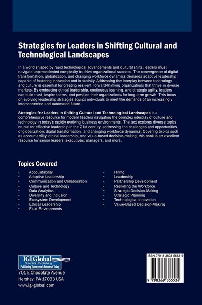 Produktbild: Strategies for Leaders in Shifting Cultural and Technological Landscapes