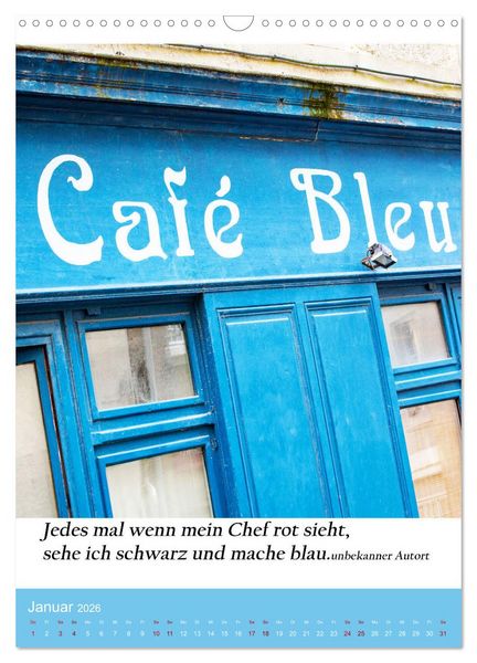 Produktbild: Die Farben blau (Wandkalender 2026 DIN A3 hoch), CALVENDO Monatskalender