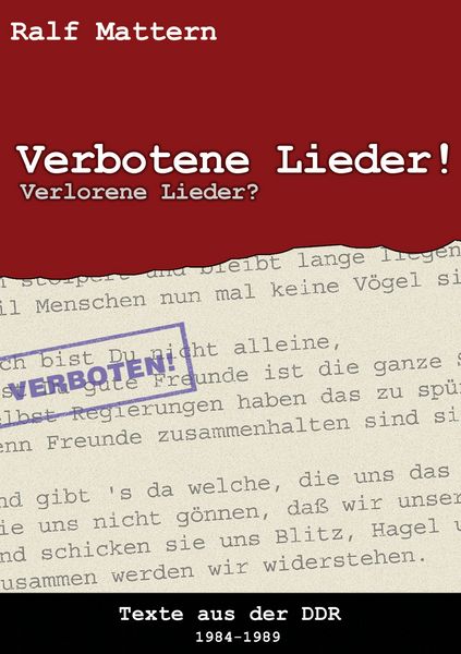 Produktbild: Verbotene Lieder! Verlorene Lieder?