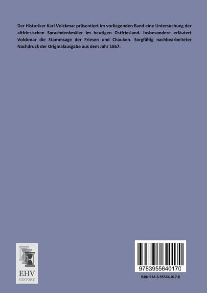 Produktbild: Zur Stammes- und Sagengeschichte der Friesen und Chauken
