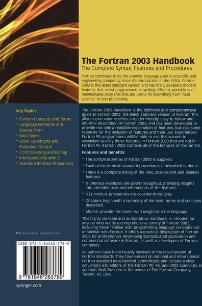Produktbild: The Fortran 2003 Handbook